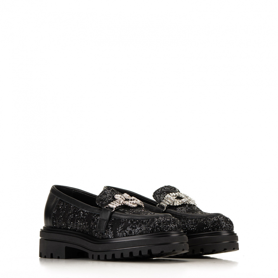 H`oro Nero Ladies loafers in glitter - look 3