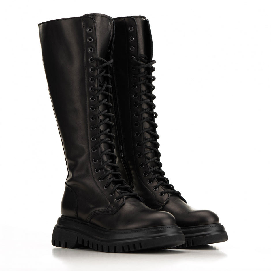 H`oro Nero Women's Lace Up Boots - look 2
