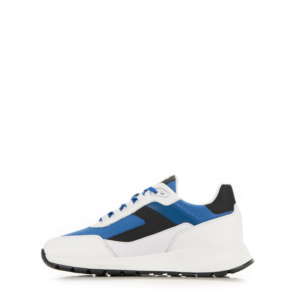 Baldinini Men's Sneakers White and Blue - look 5