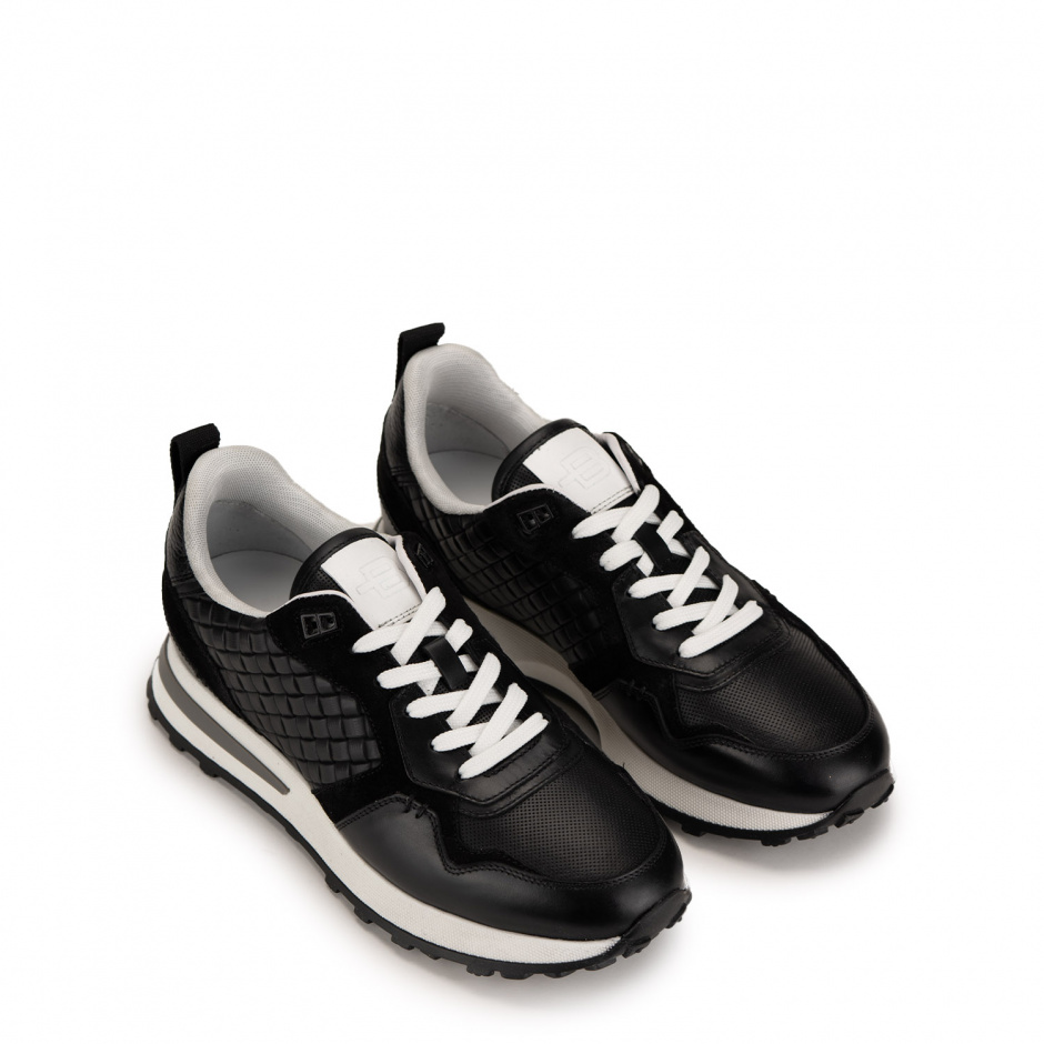 Baldinini Men's Black Sneakers - look 2