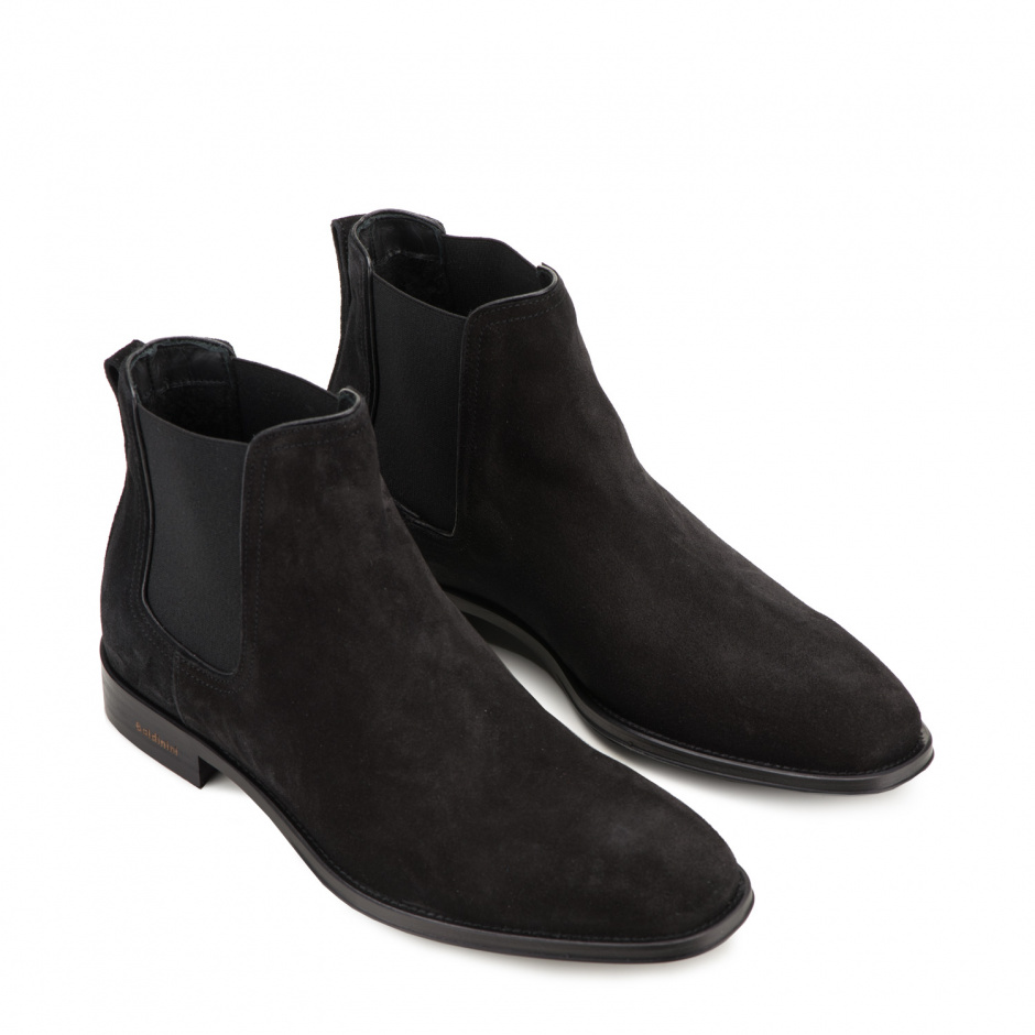 Baldinini Men's formal ankle boots in suede - look 2