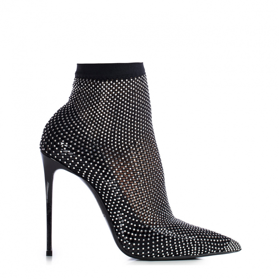 Le Silla Pointed toe ankle boots in crystals Gilda - look 1